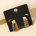 Mini Chain Dangle Earrings · Gold