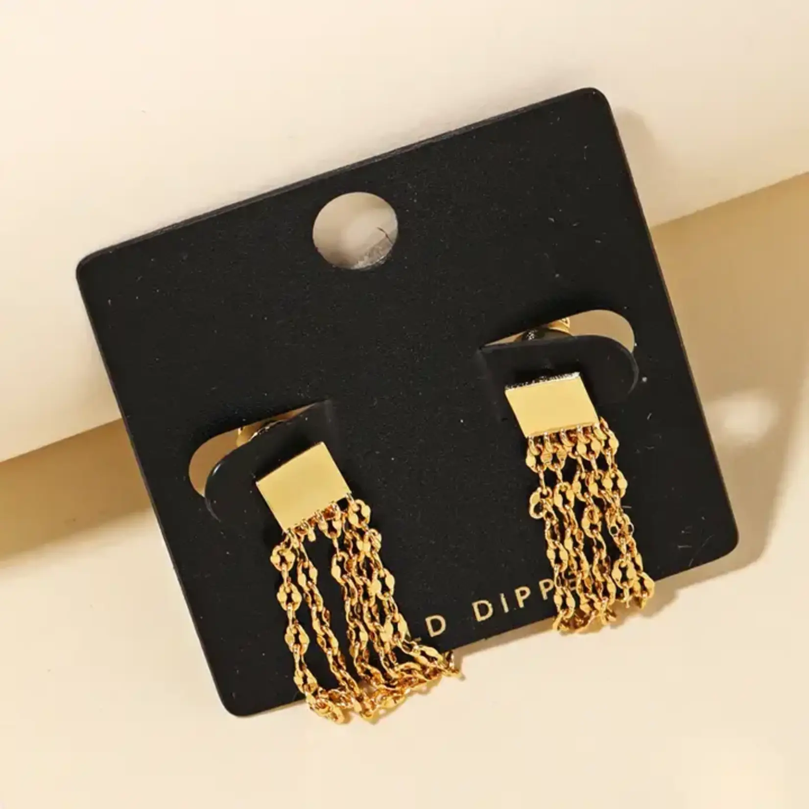Mini Chain Dangle Earrings · Gold