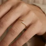 Open Wrap Cz Ring · Gold