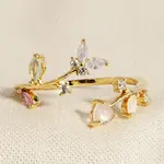 Open Leaf Twist Butterfly Ring · Gold