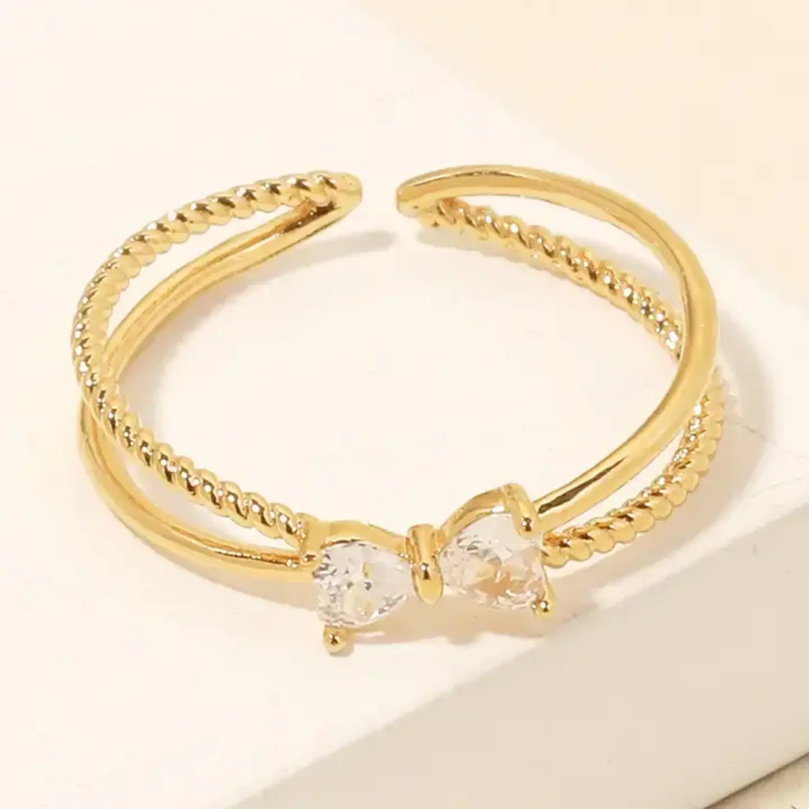 Ribbon Bow Ring · Gold