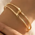 Twisted Wire Open Cuff Bracelet · Gold
