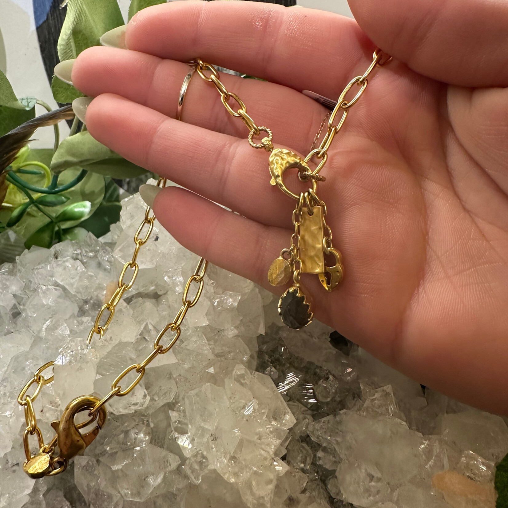 Loni Paul Jewelry Labradorite Talisman Drop Necklace · Gold