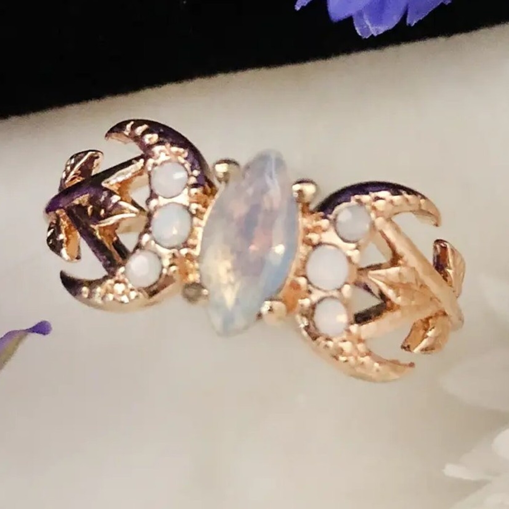 The Fairy Witch Ring with Simulated Opal ·