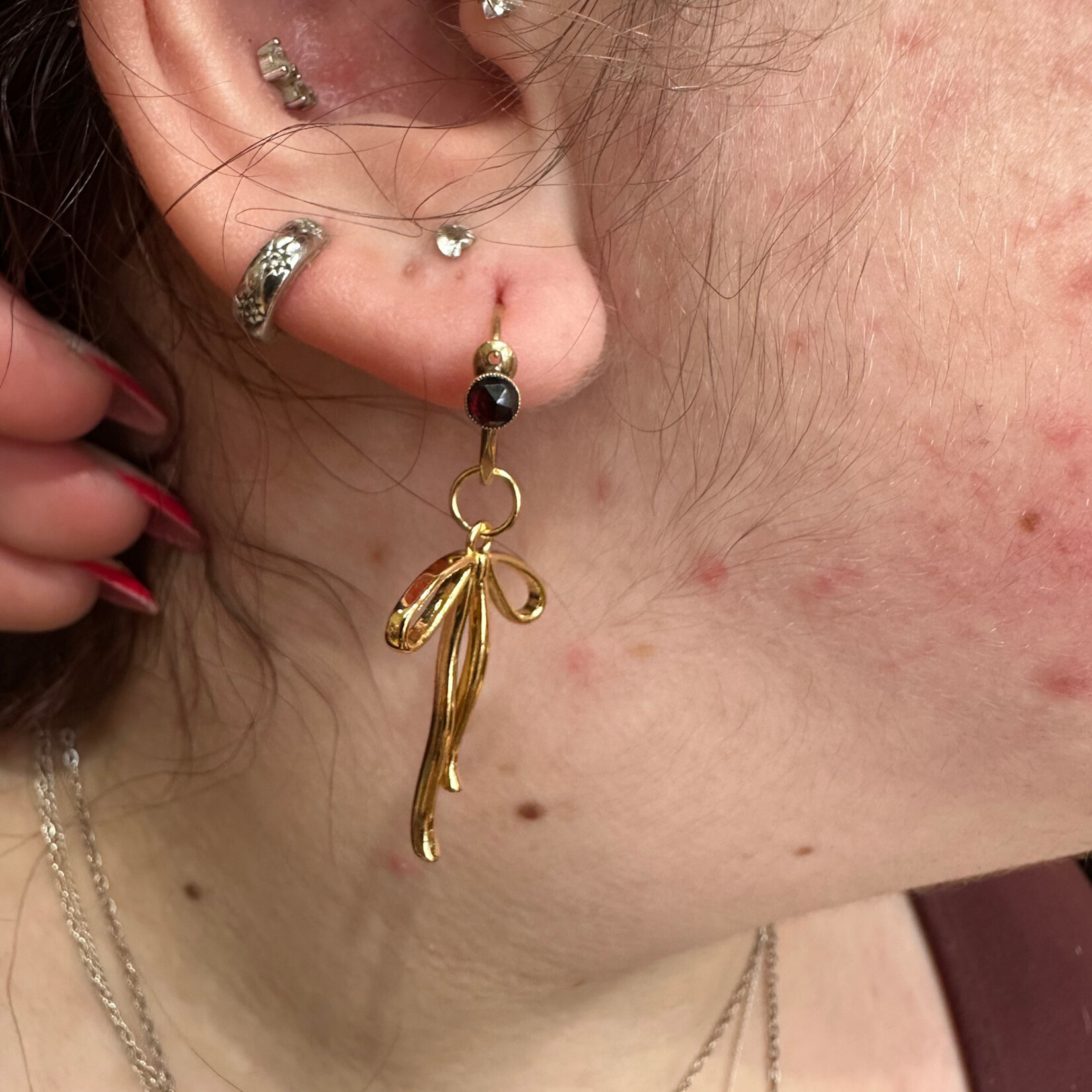 Reclaimed Gems Garnet Day-to-Night Earrings | 9k Yellow Gold | Circa 1860