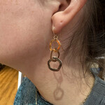 Reclaimed Gems Hand Crafted Gold Earrings | 14k Rose Gold | Estate