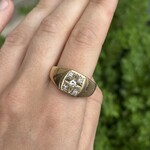 Star-Set 5 Diamond Ring | 10K Yellow Gold | Size 13 | Estate