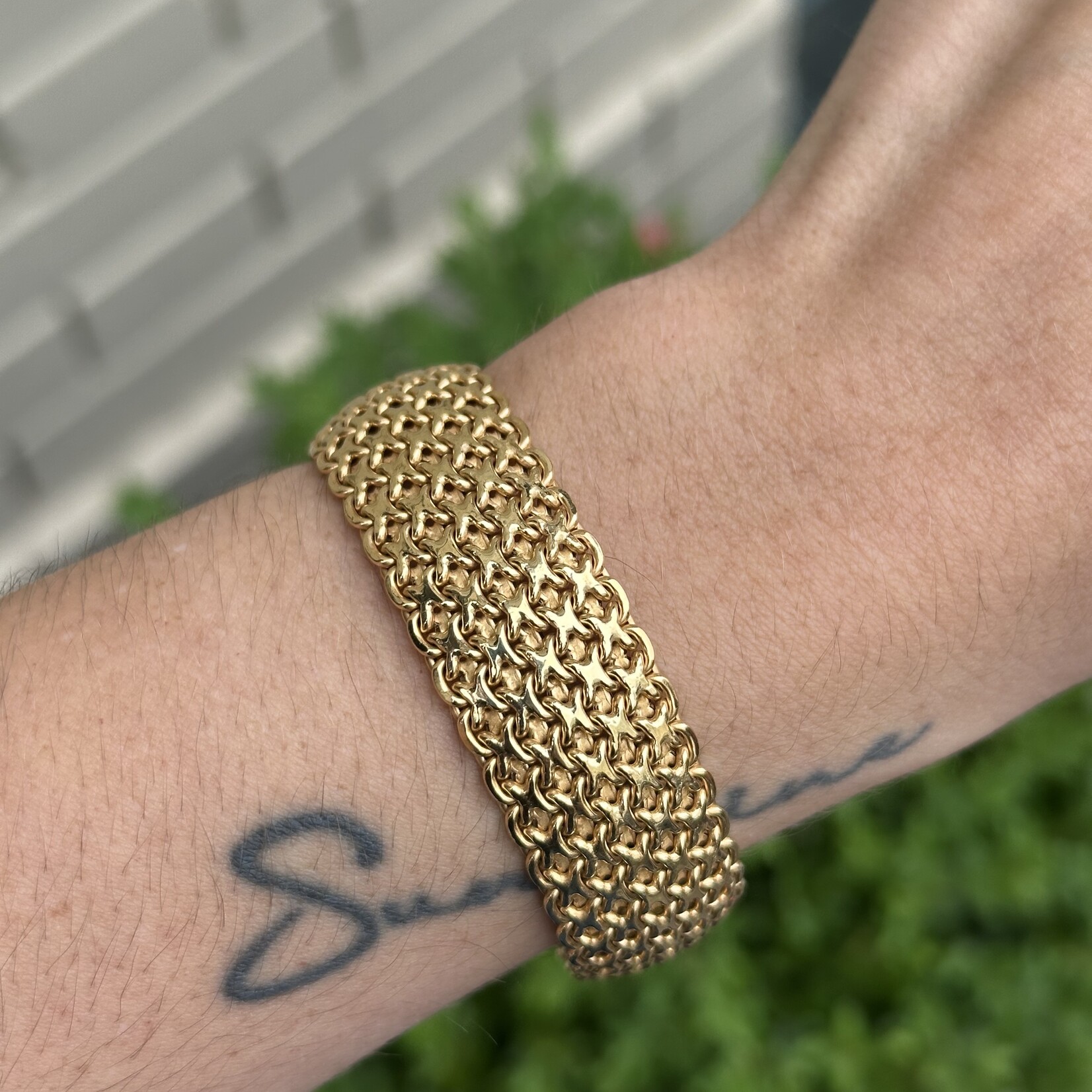 Italian Woven Bracelet | 14K Yellow Gold |  Estate