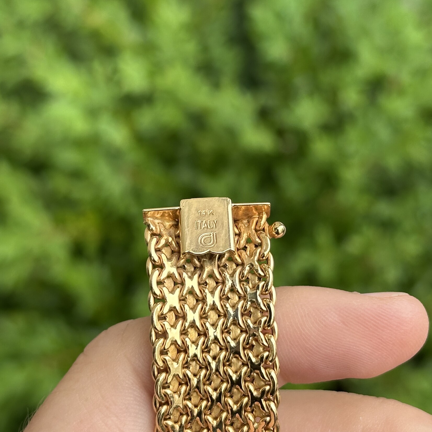 Italian Woven Bracelet | 14K Yellow Gold |  Estate
