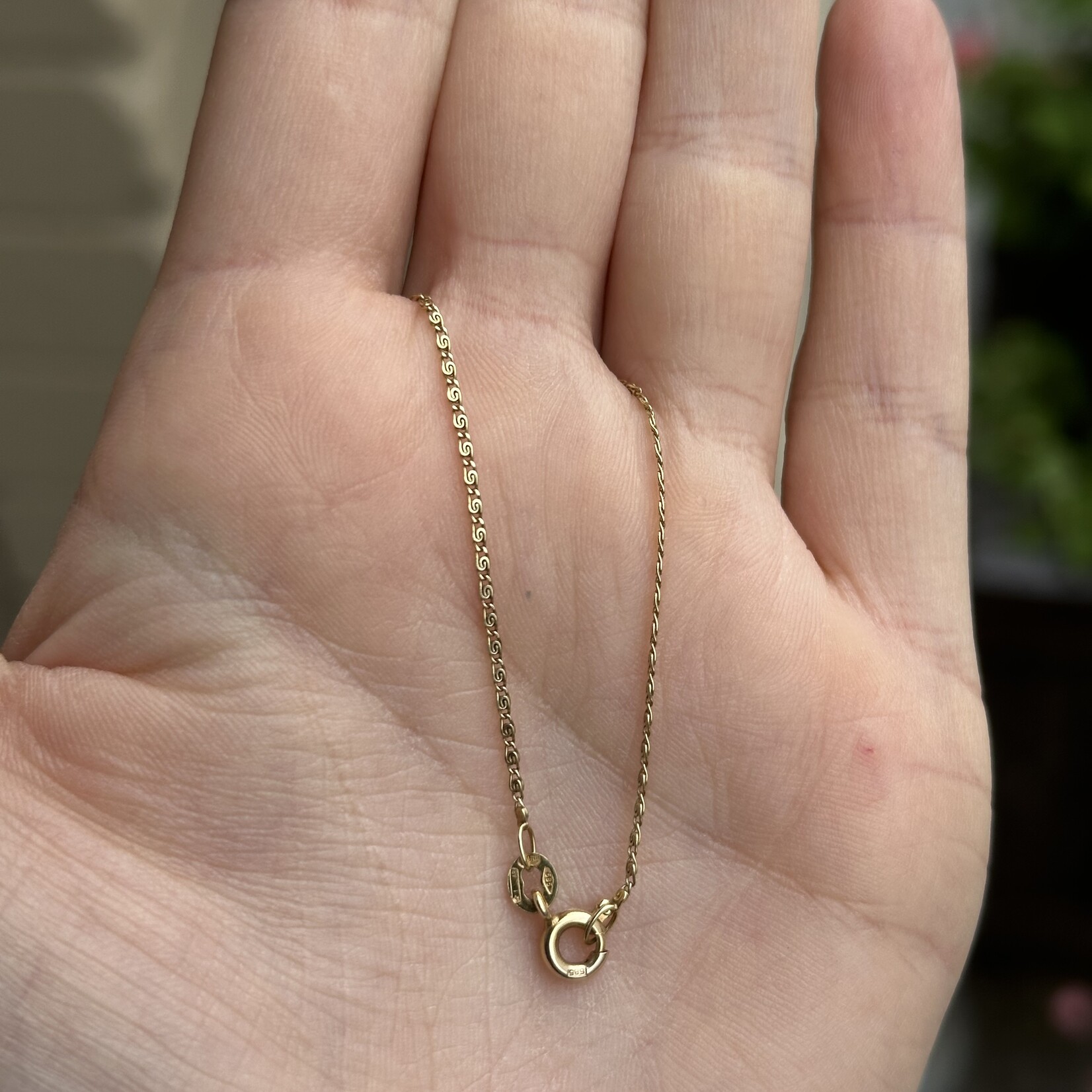 S-link Scroll Chain | 14K Yellow Gold | 18" | Estate