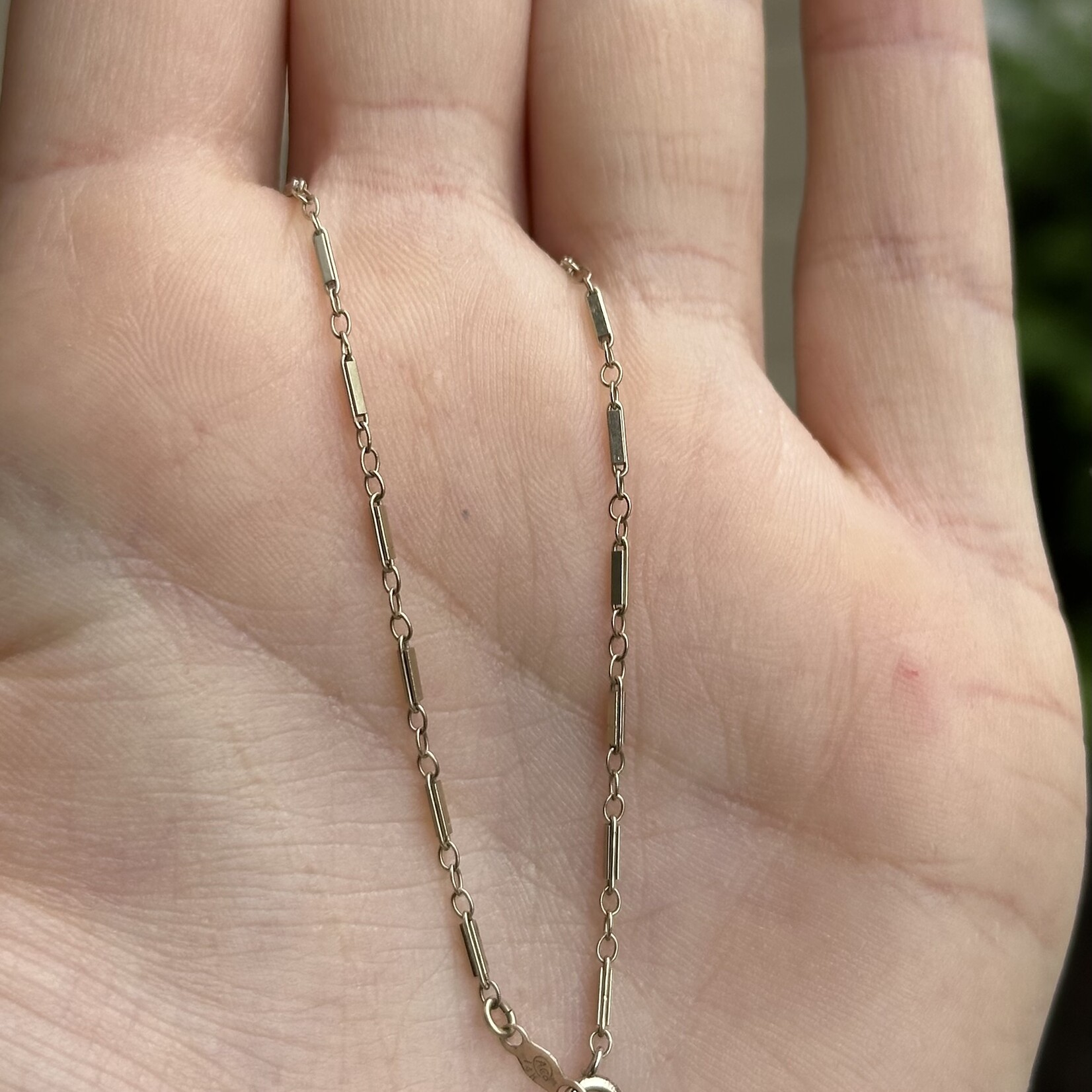 Bar-link Chain | 14K Yellow Gold | 14" | Antique