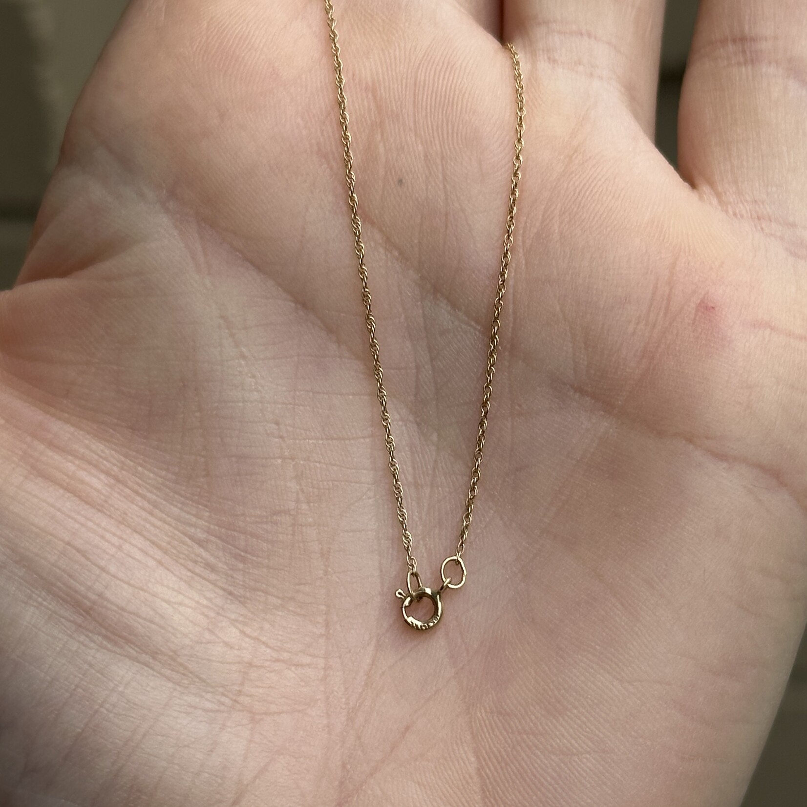 Thin Twist Chain |10K Yellow Gold  | 18" | Estate