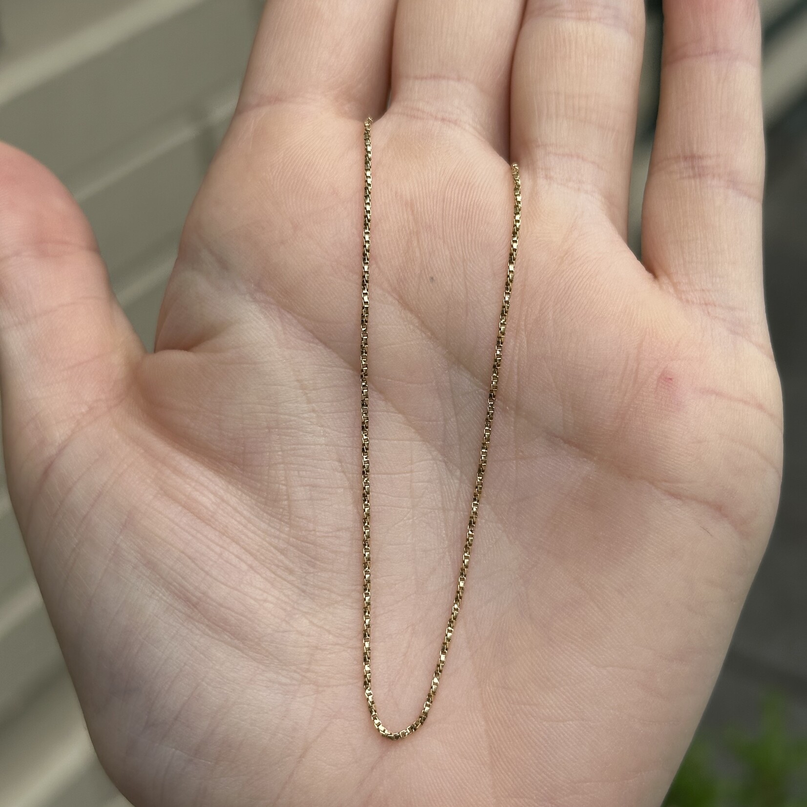 Box Chain | 14K Yellow Gold |16" | Estate