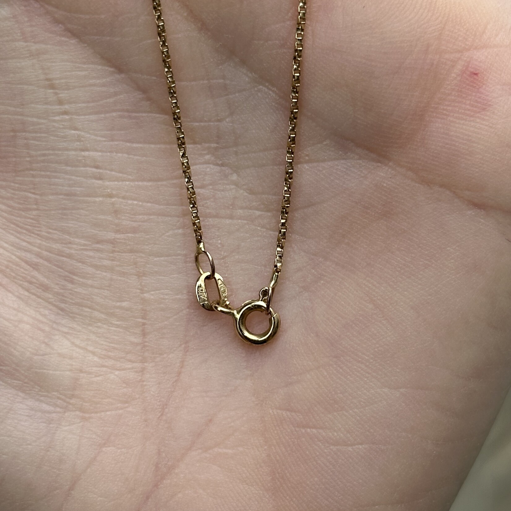 Box Chain | 14K Yellow Gold |16" | Estate
