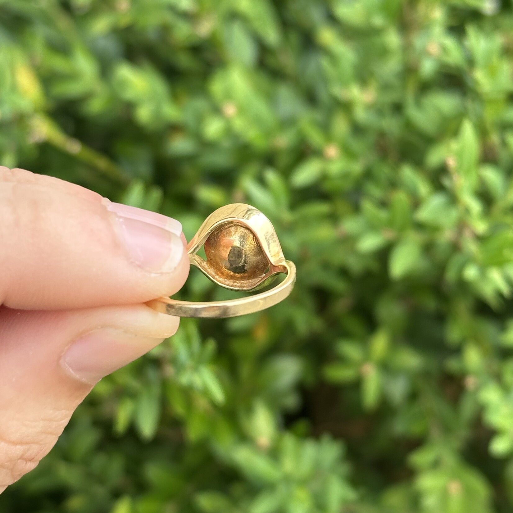 Akoya Cultured Pearl Ring | 18K Yellow Gold | Size 6.25 | Estate