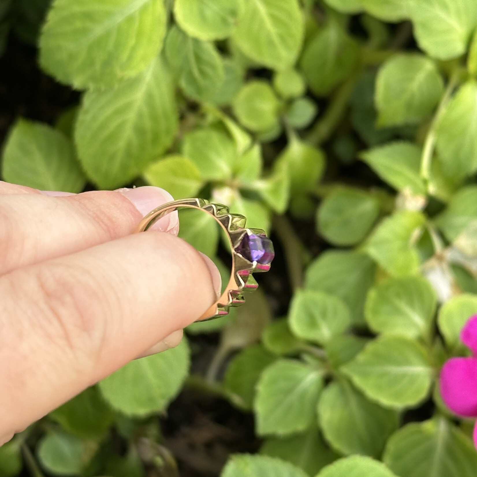 70's Amethyst Statement Ring | 14K Yellow Gold | Size 6.25 | Estate