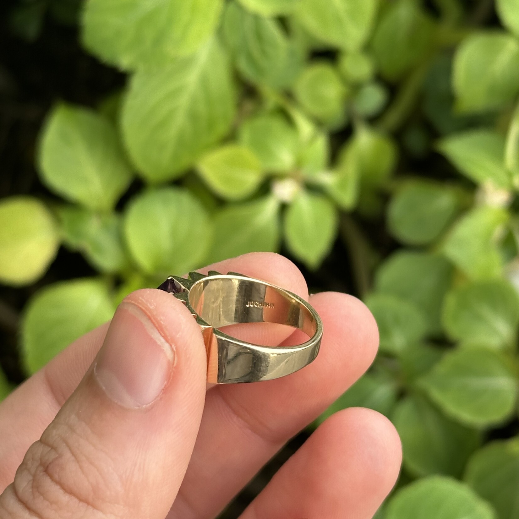 70's Amethyst Statement Ring | 14K Yellow Gold | Size 6.25 | Estate