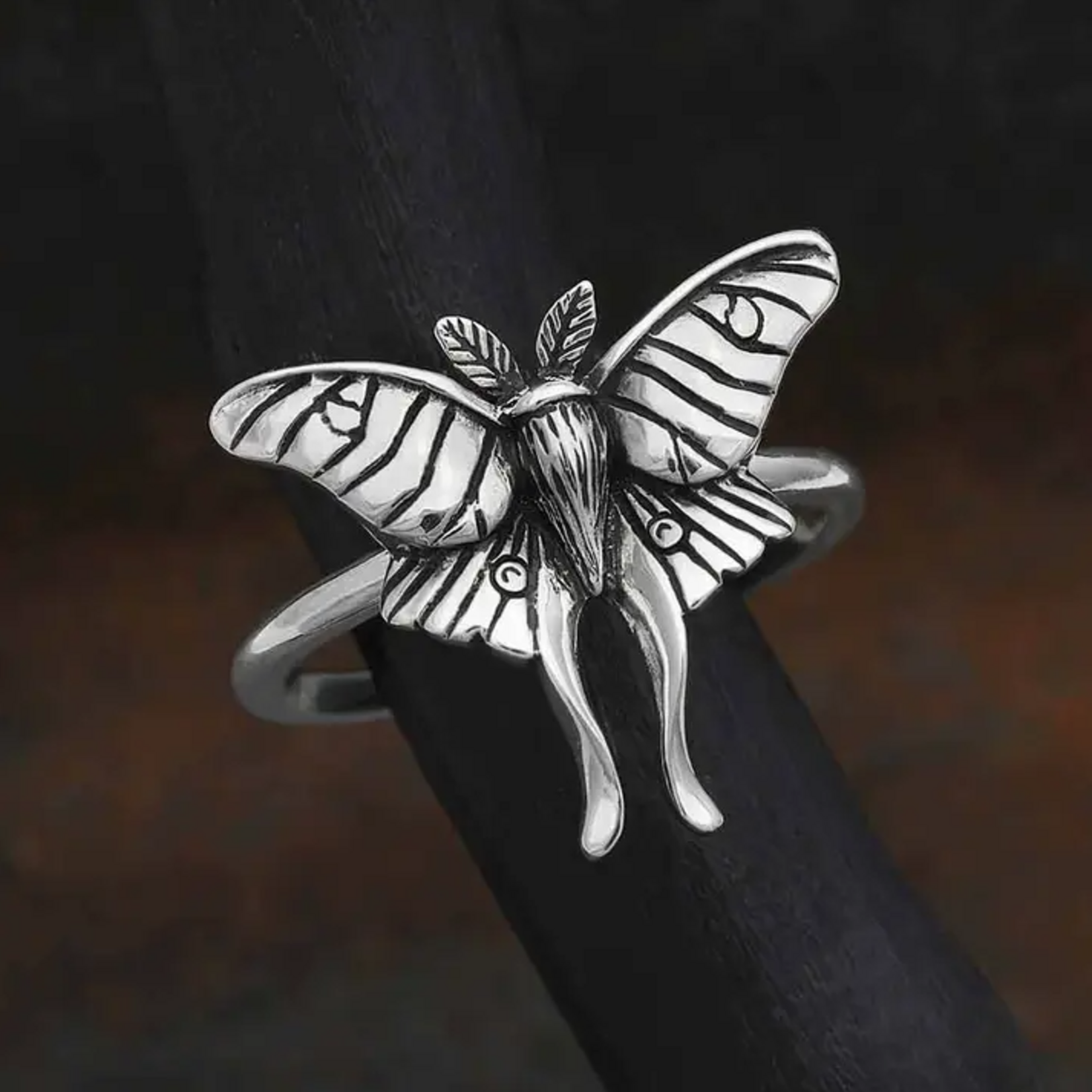 Luna Moth Ring · Silver · 9
