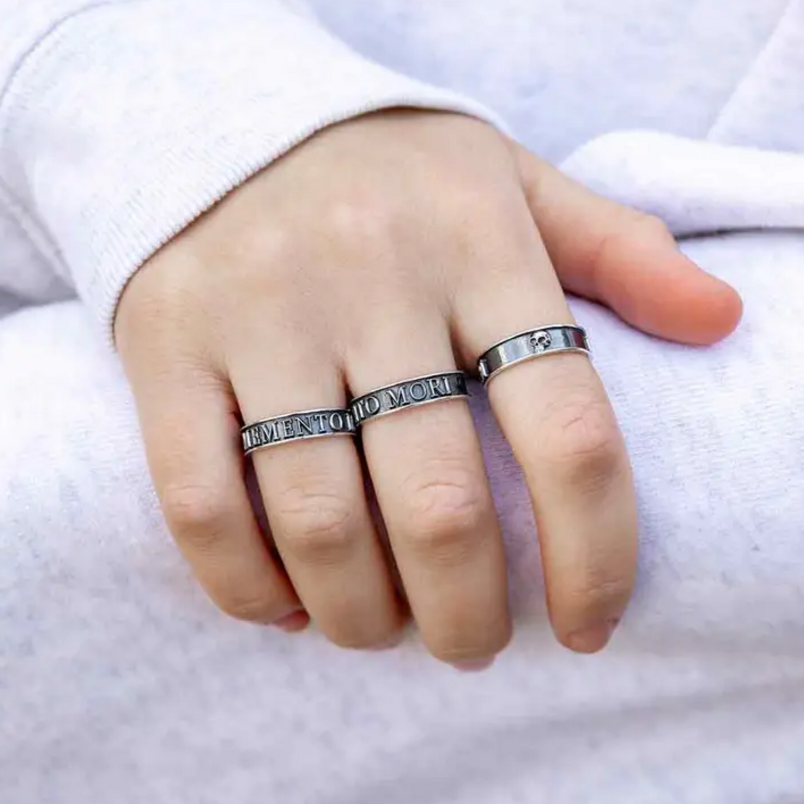 Memento Mori Ring · Sterling Silver · 9