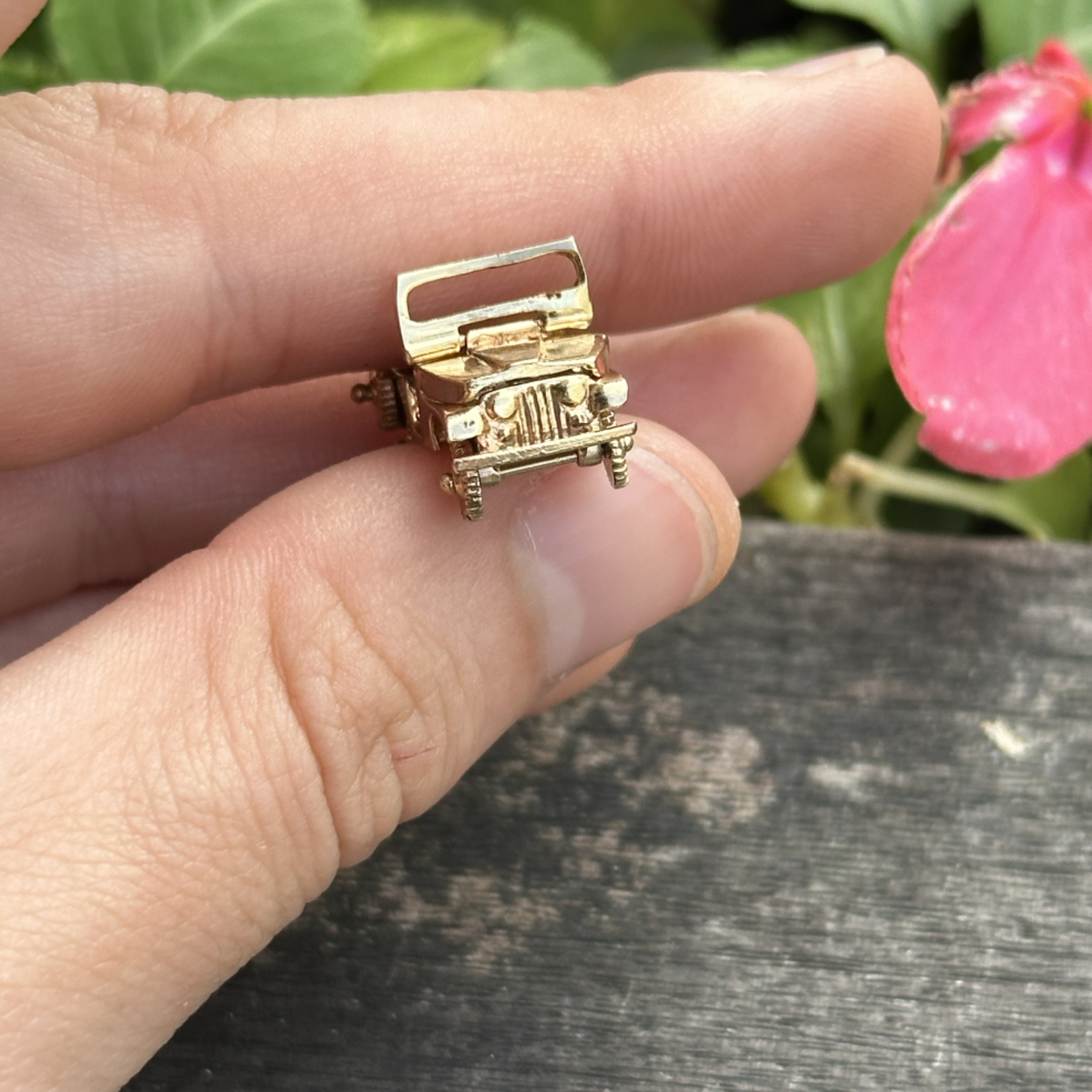 Articulated Jeep Charm | 14K Yellow Gold | Estate