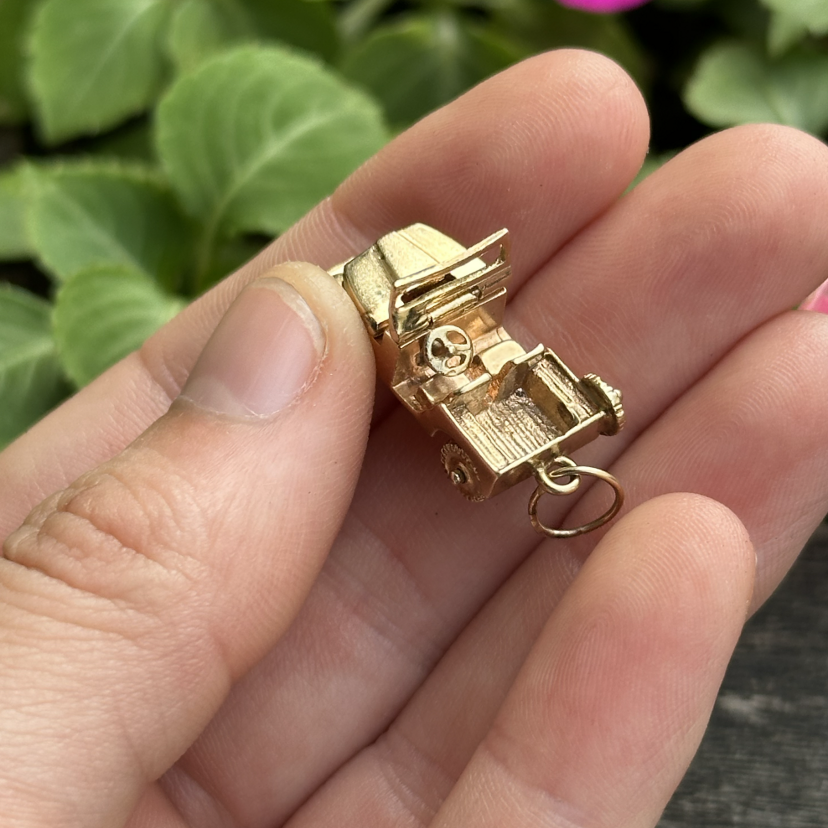 Articulated Jeep Charm | 14K Yellow Gold | Estate