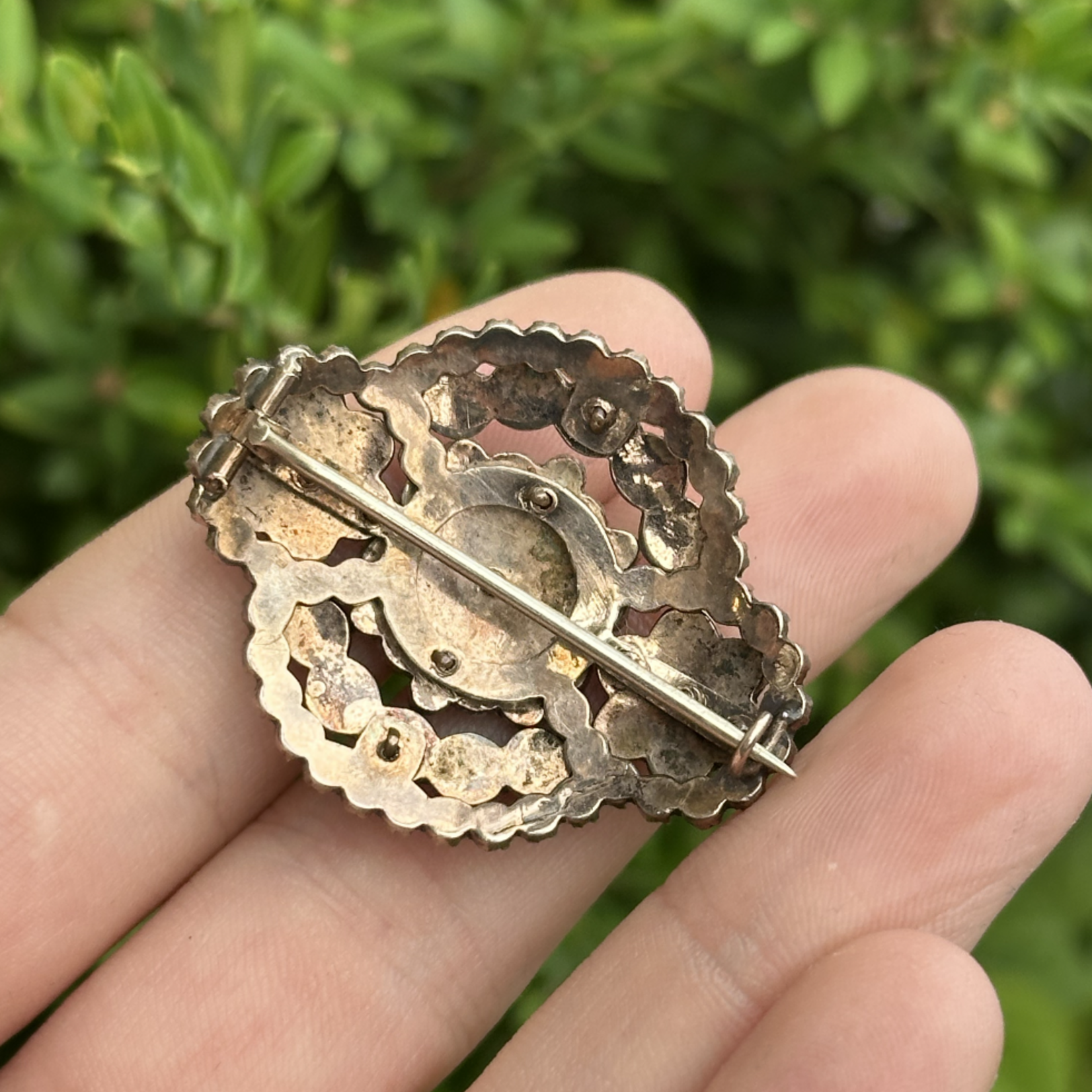 Reclaimed Gems Bohemian Garnet Pin | Garnet Gold | Antique