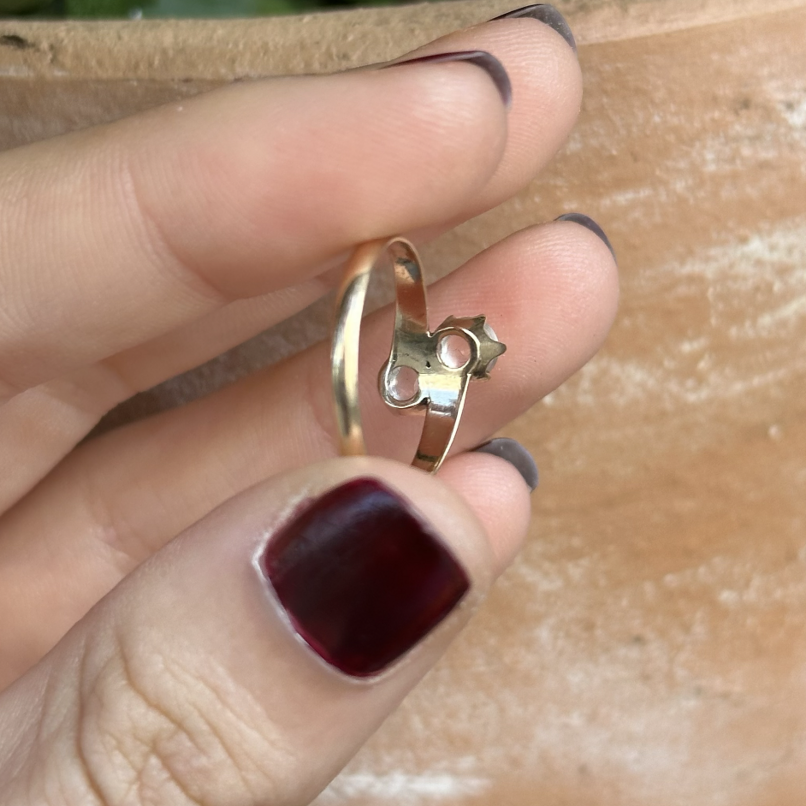 Reclaimed Gems Bypass Moonstone Ring |10k Yellow Gold | Size 6.75 | Circa 1890