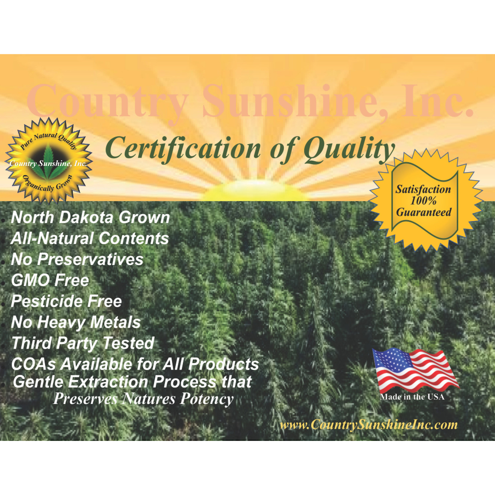 Country Sunshine Country Sunshine, LLC. Fast Acting Tincture - Orange