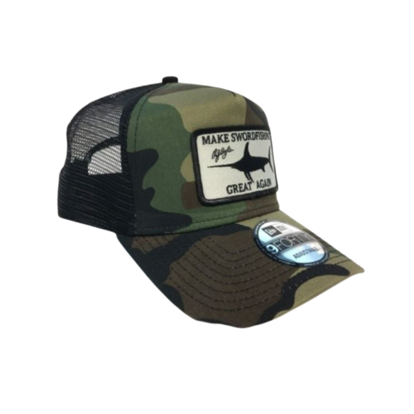 "Make Swordfishing Great Again" Camo Trucker SnapBack hat