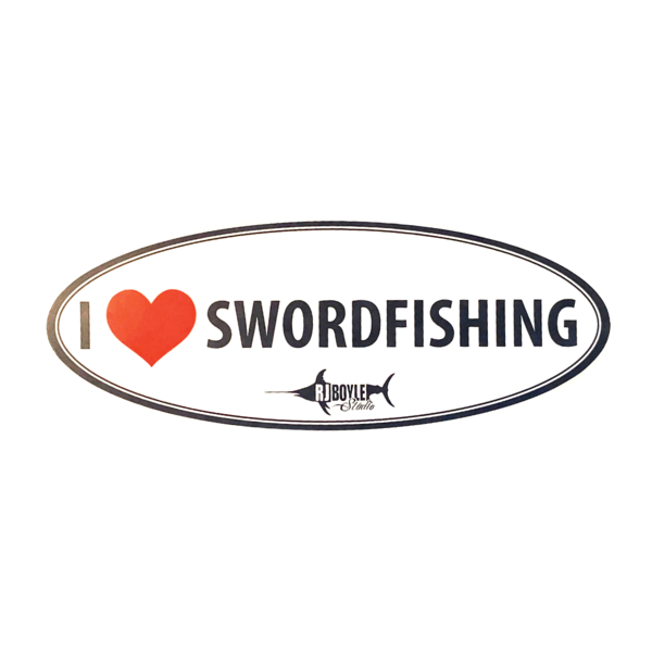 RJ Boyle I Love Swordfish Sticker