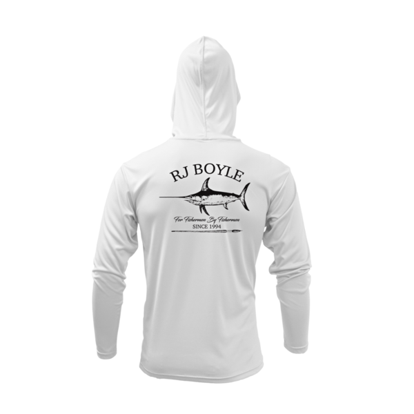For Fishermen - White Long Sleeve SPF Hoodie