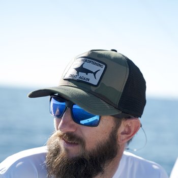 "Make Swordfishing Great Again" Camo Trucker SnapBack hat