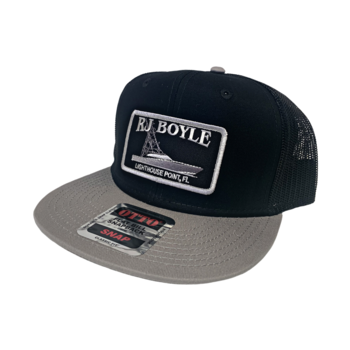 RJ Boyle Sport Fish Patch - Black Otto Snap Back with Grey Bill