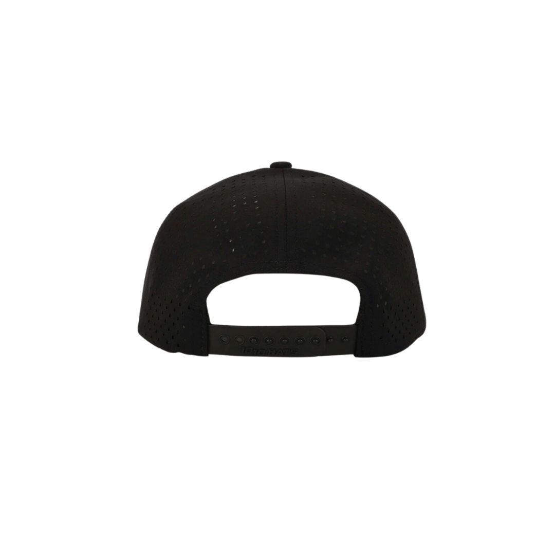 Black Black Mesh 10/10 Performance Snapback - Leather Sword Patch Hat