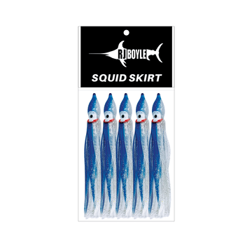 RJ Boyle 4.5" Squid Skirt - Blue Silver