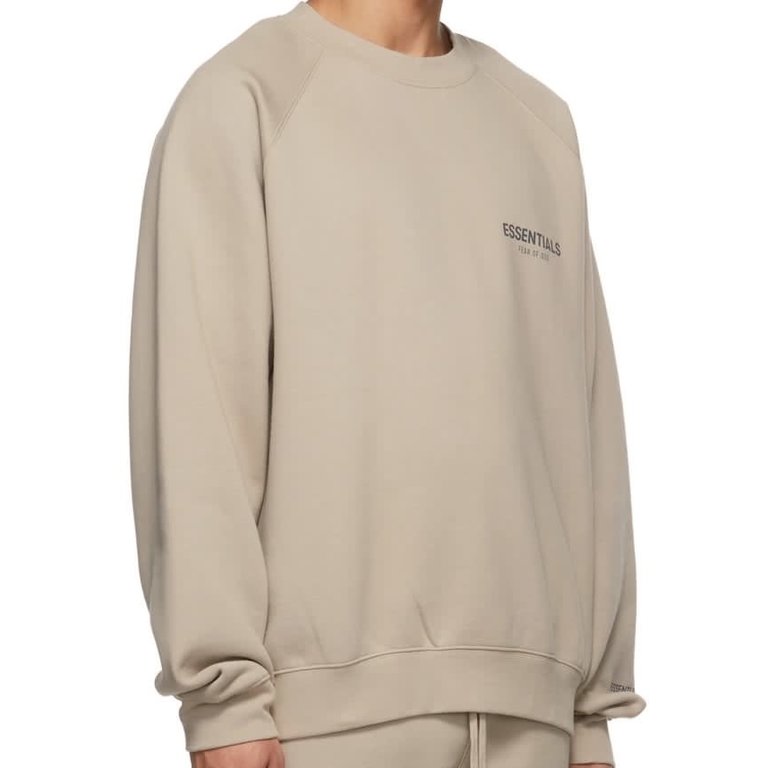 Essentials tan crew neck sweatshirt Clearance