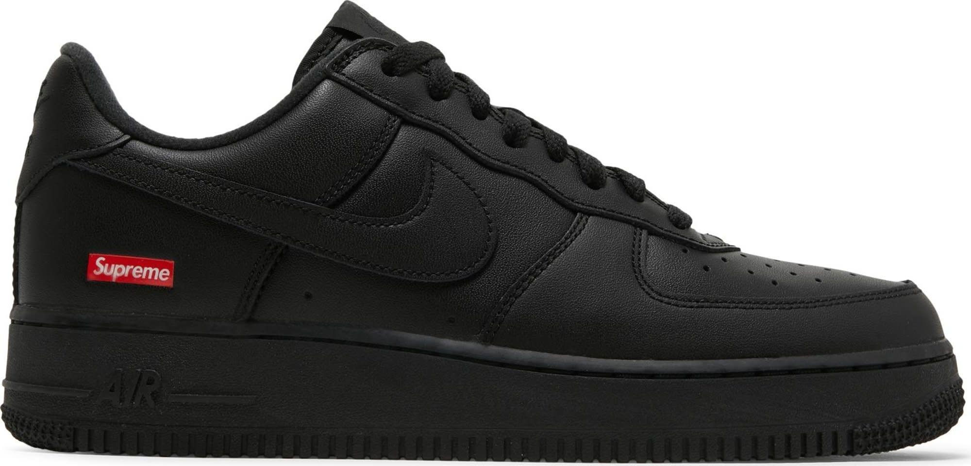 supreme black air force 1 size 10
