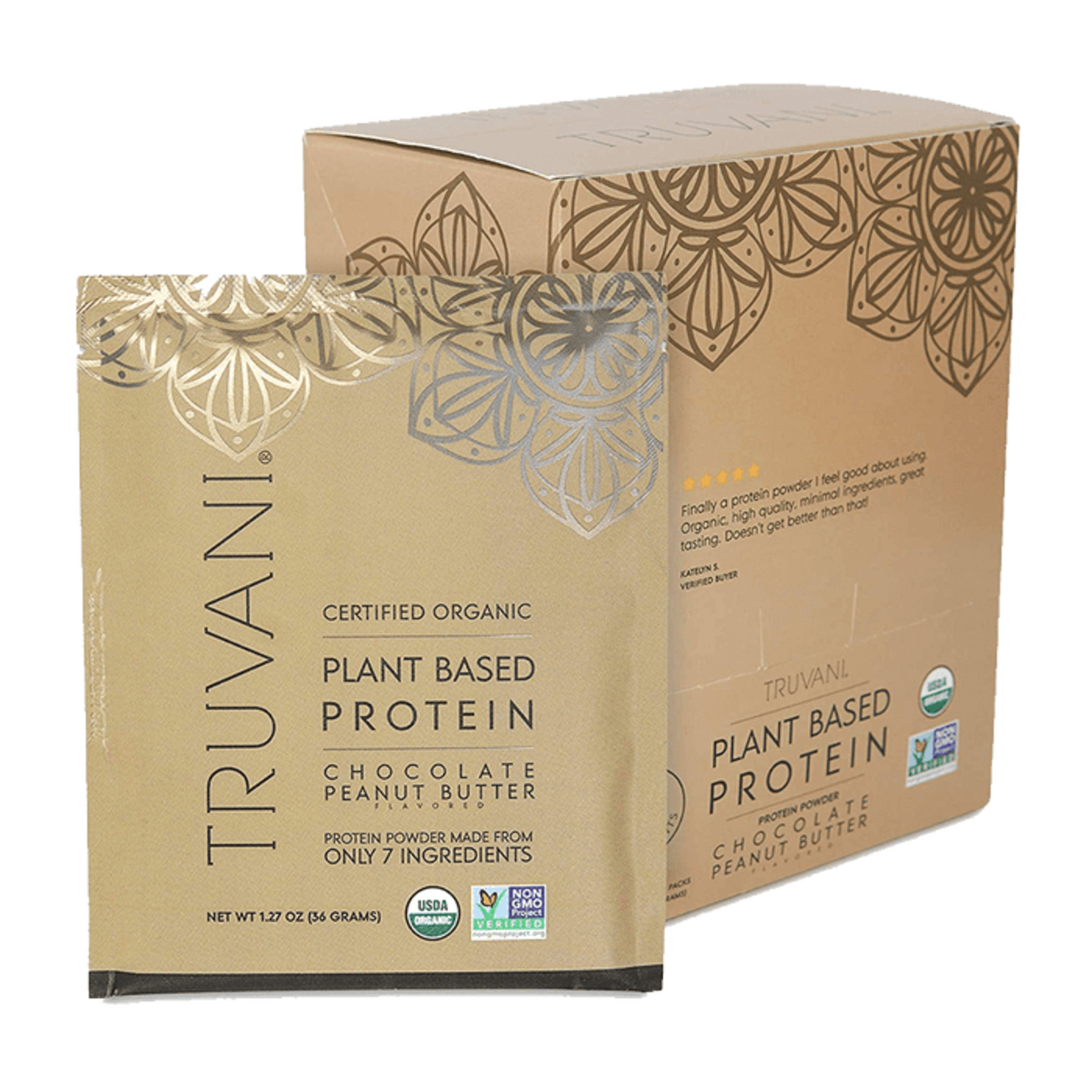 Truvani Truvani - Box of Chocolate Peanut Butter Protein Packs - 10 Packs