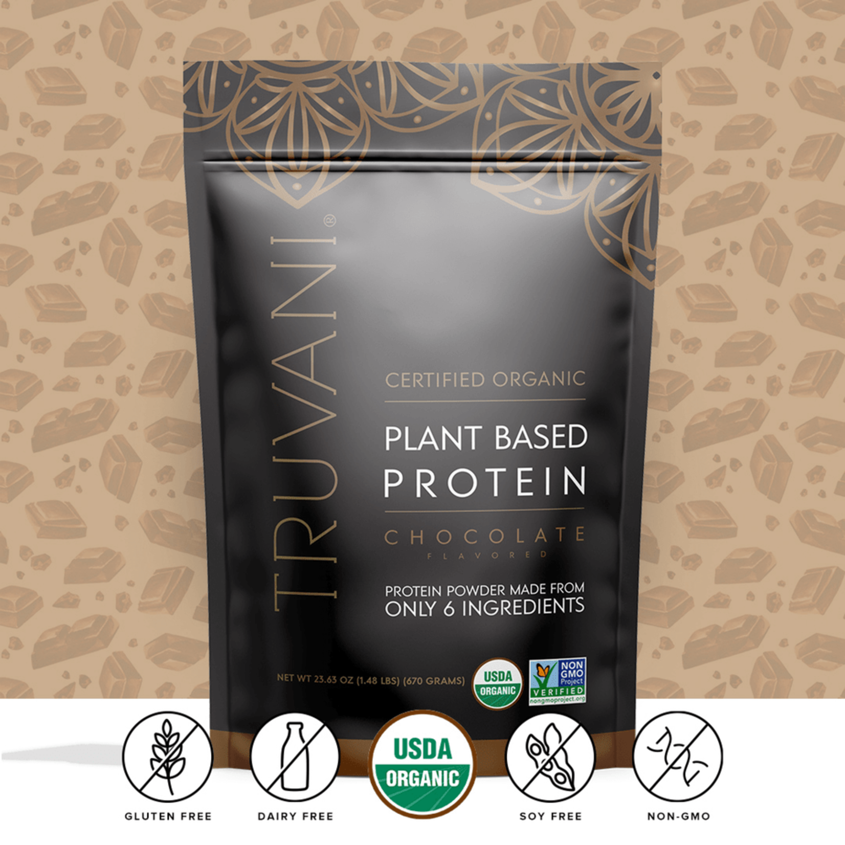 Truvani Truvani - Protein Chocolate - 20 Servings