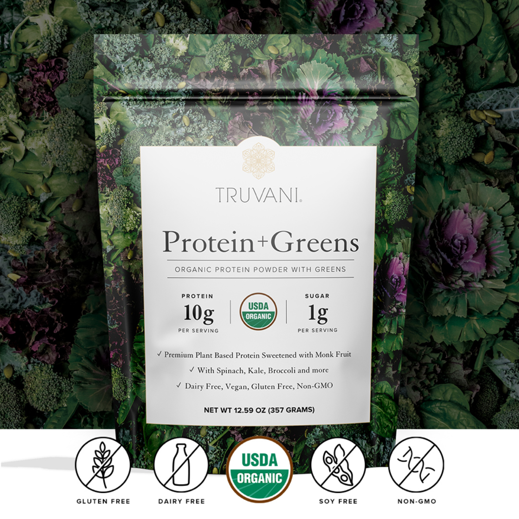 Truvani Truvani - Protein + Greens Powder - 12.59 oz