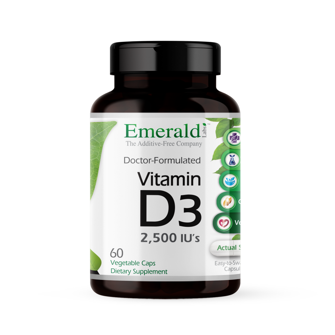 Emerald Labs D3 2,500 IU 60 Veg Capsules Charlotte Vitamins