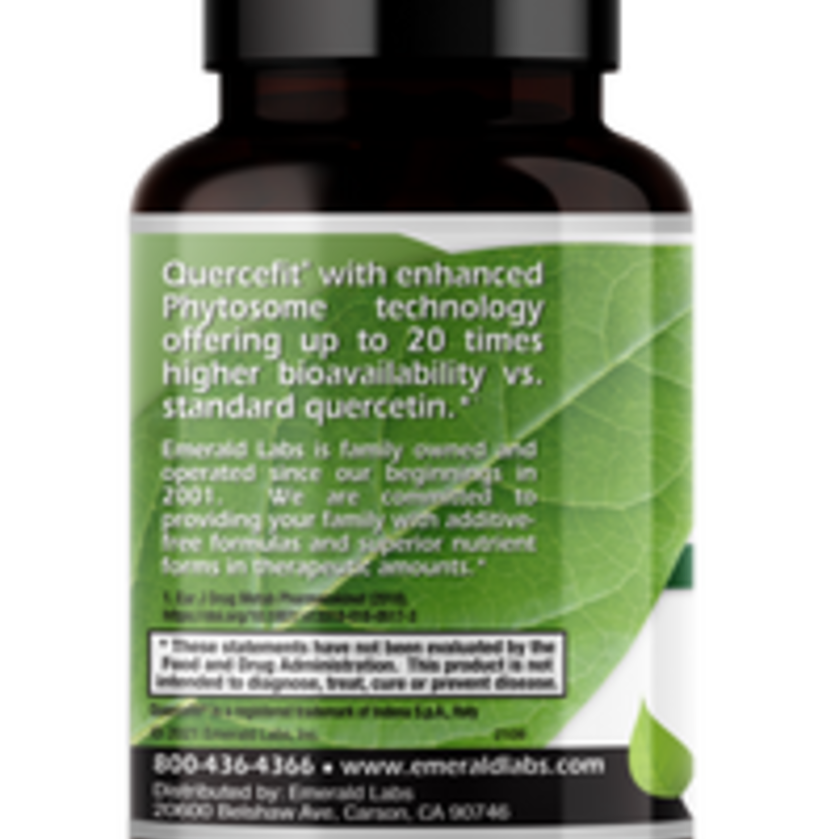 Emerald Labs Emerald Labs - Quercetin Phystosome 250 mg with Zinc - 60 Veg Capsules