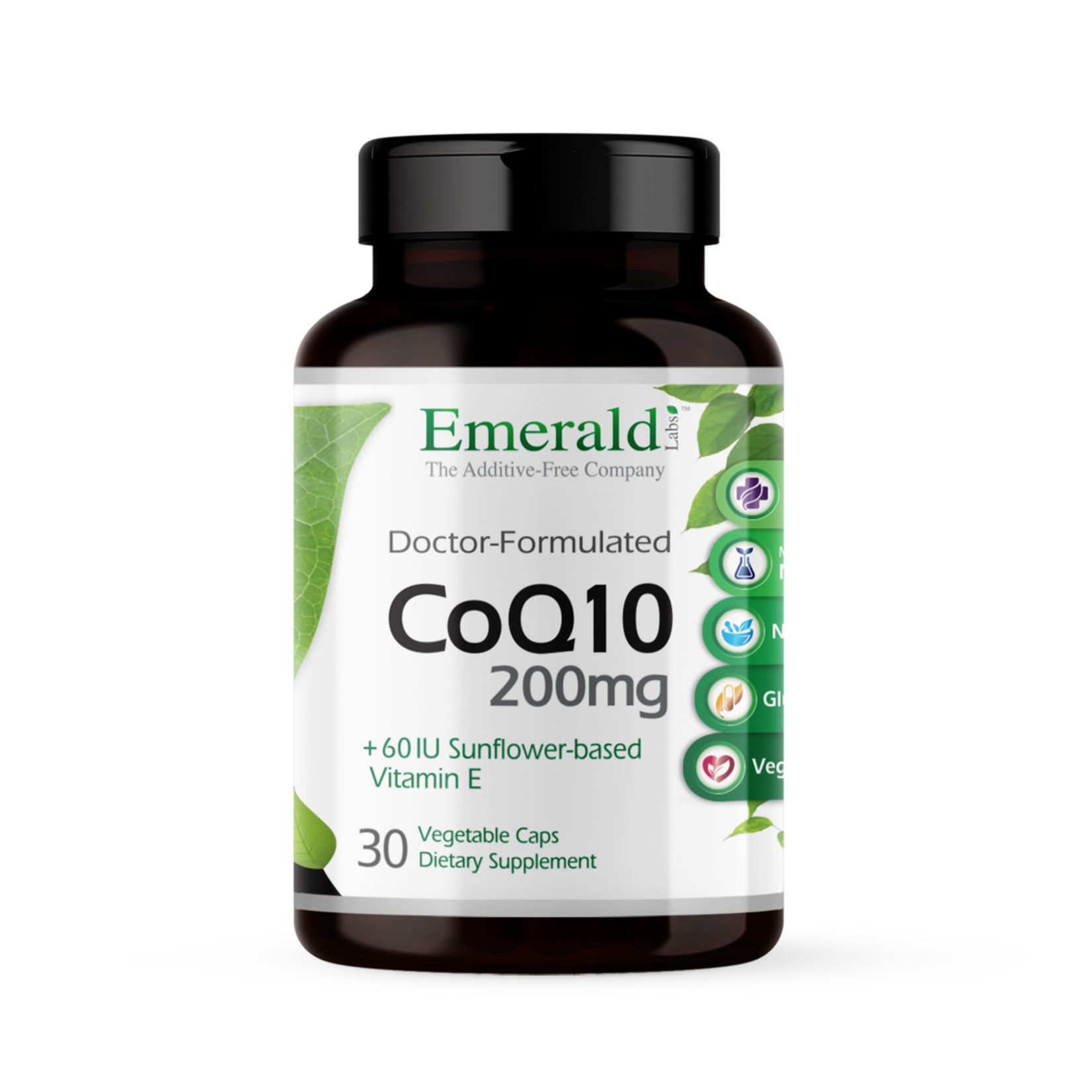 Emerald Labs Emerald Labs - Coq10 200 mg With Vitamin E - 30 Capsules