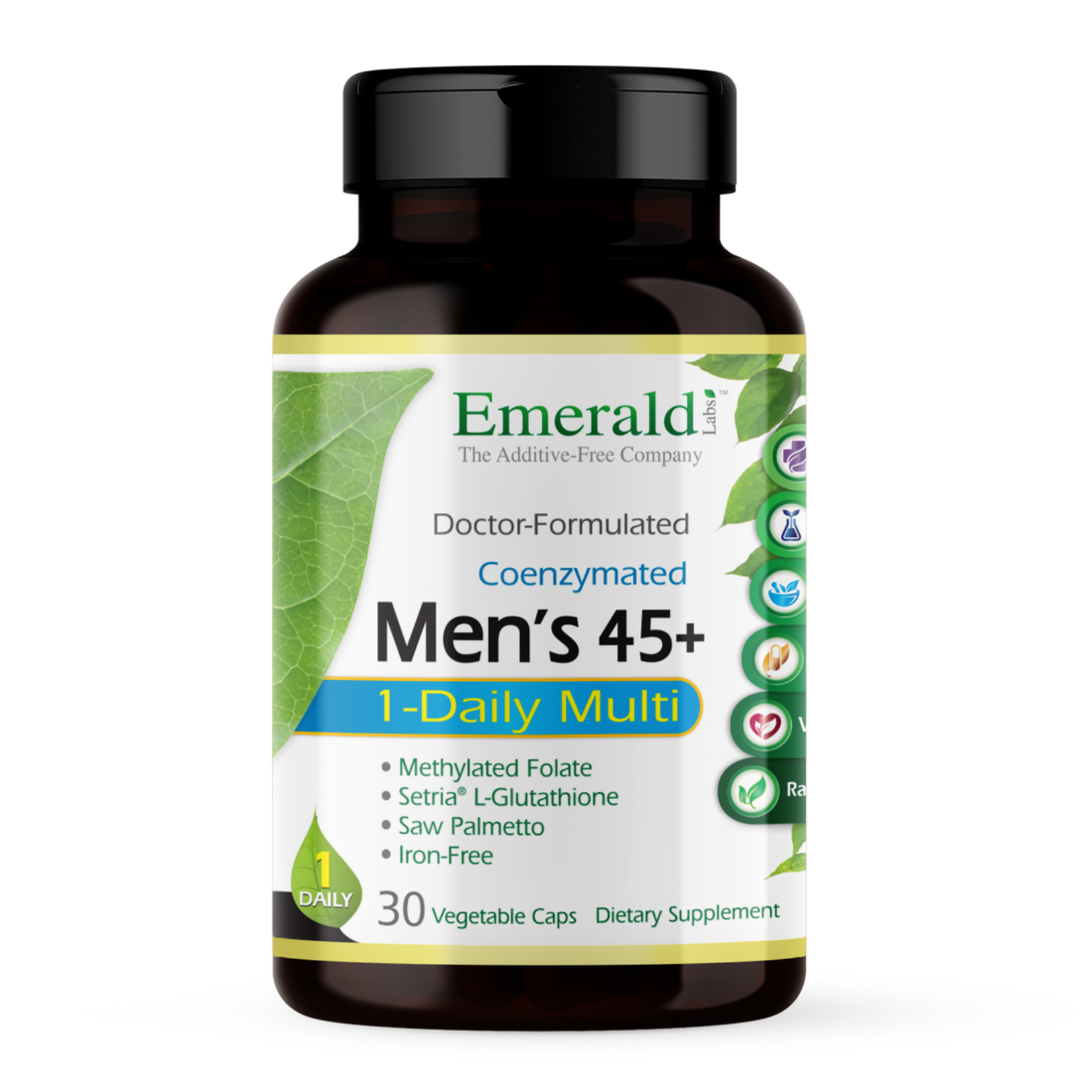 Emerald Labs Emerald Labs - Men's 45+ 1 Daily Multivitamin - 30 Veg Capsules