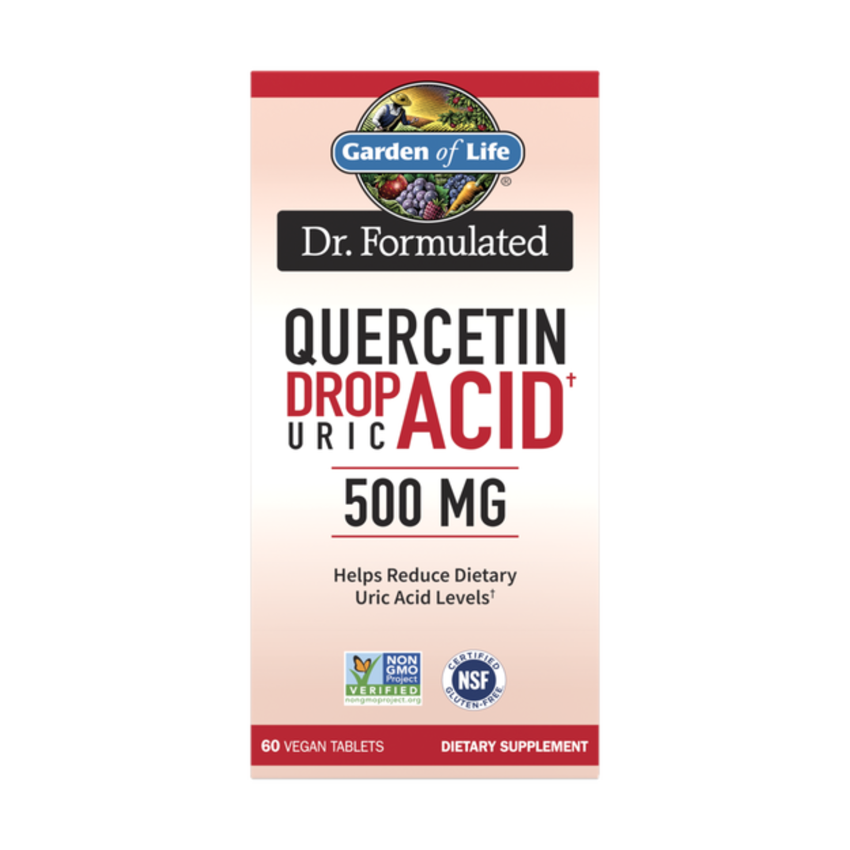 Garden of Life Garden of Life - Dr. Formulated Quercetin Drop Uric Acid 500mg - 60 Vegan Tablets
