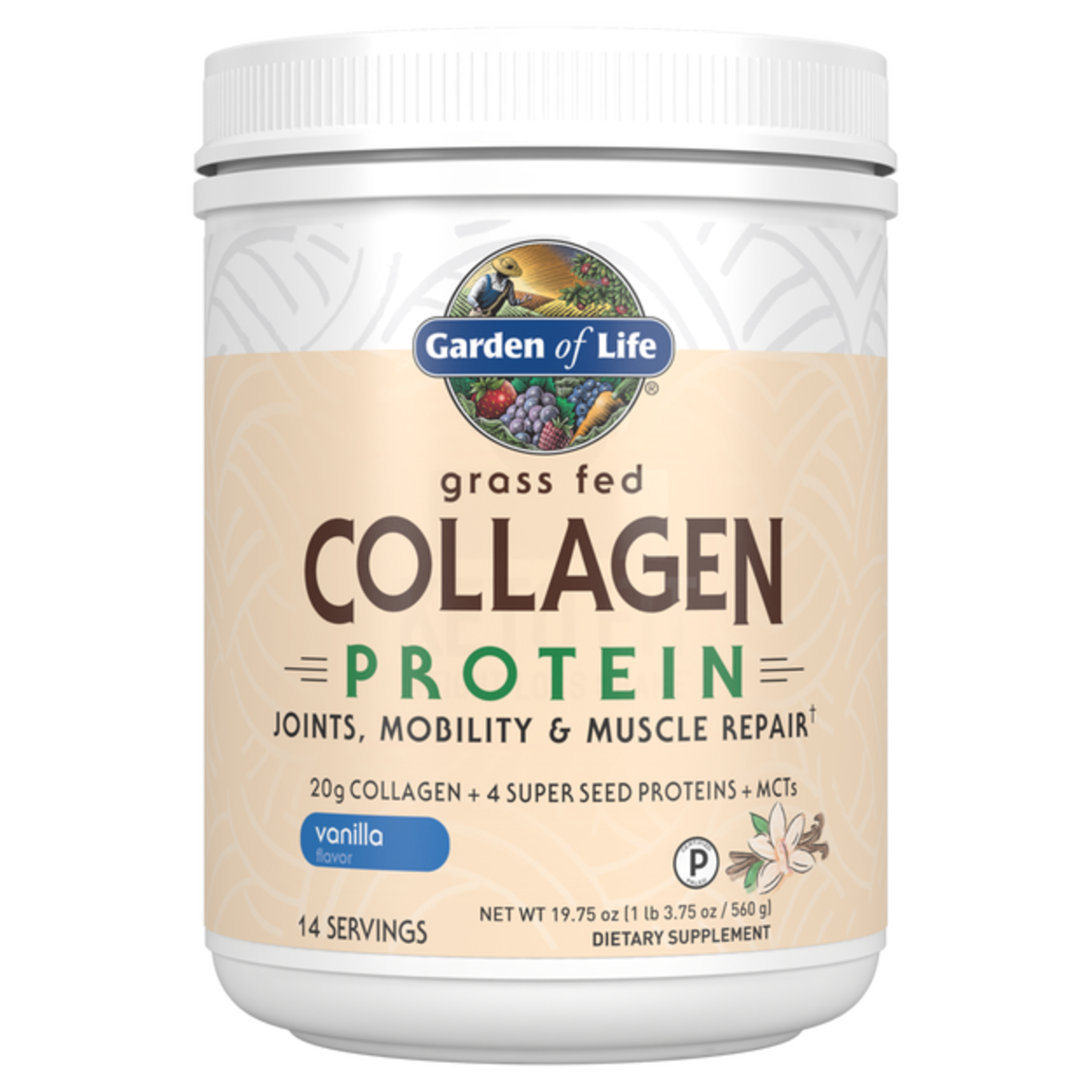 Garden of Life Garden of Life - Grass Fed Collagen Protein Vanilla - 19.75 oz