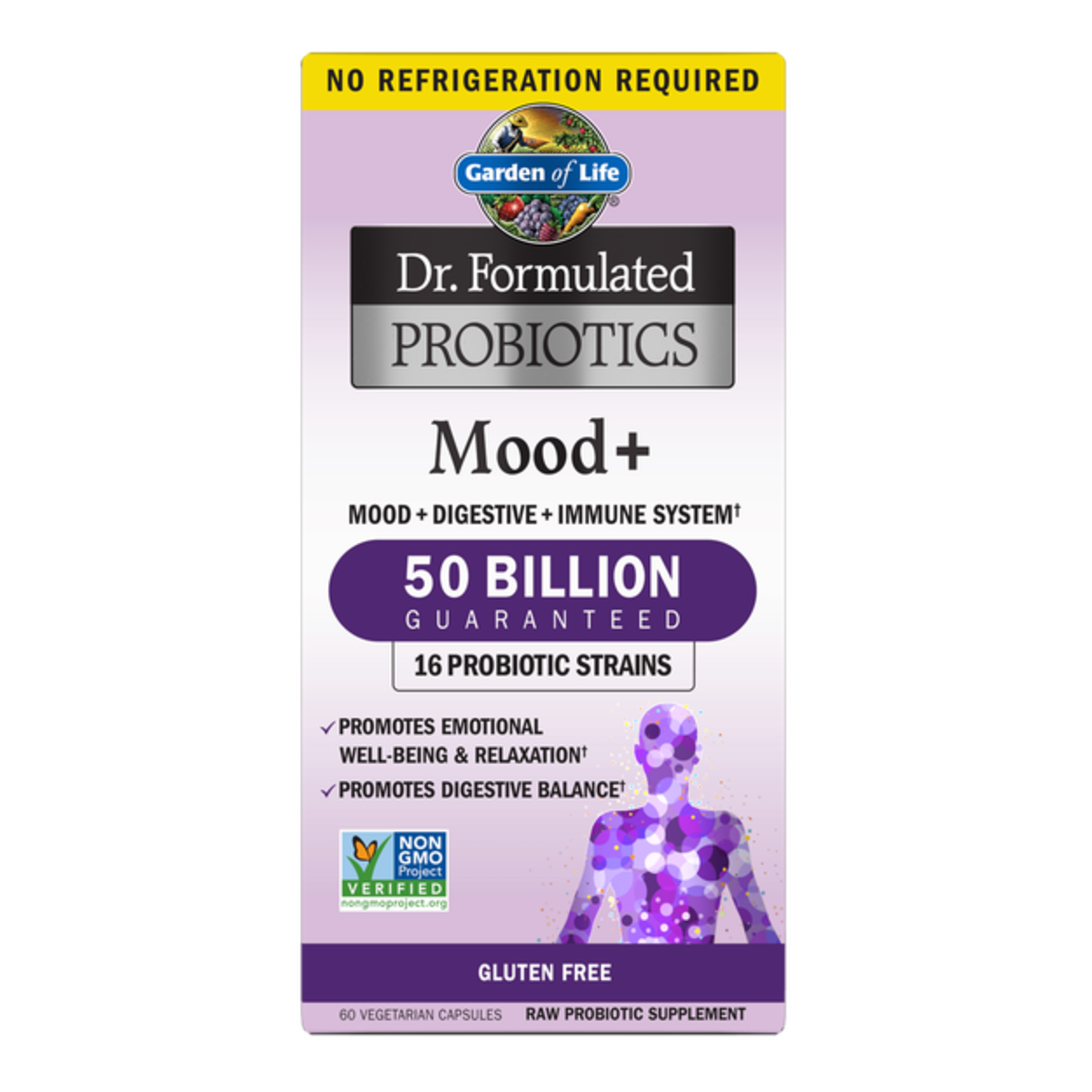 Garden of Life Garden of Life - Dr. Formulated Probiotics Mood+ Shelf Stable - 60 Capsules