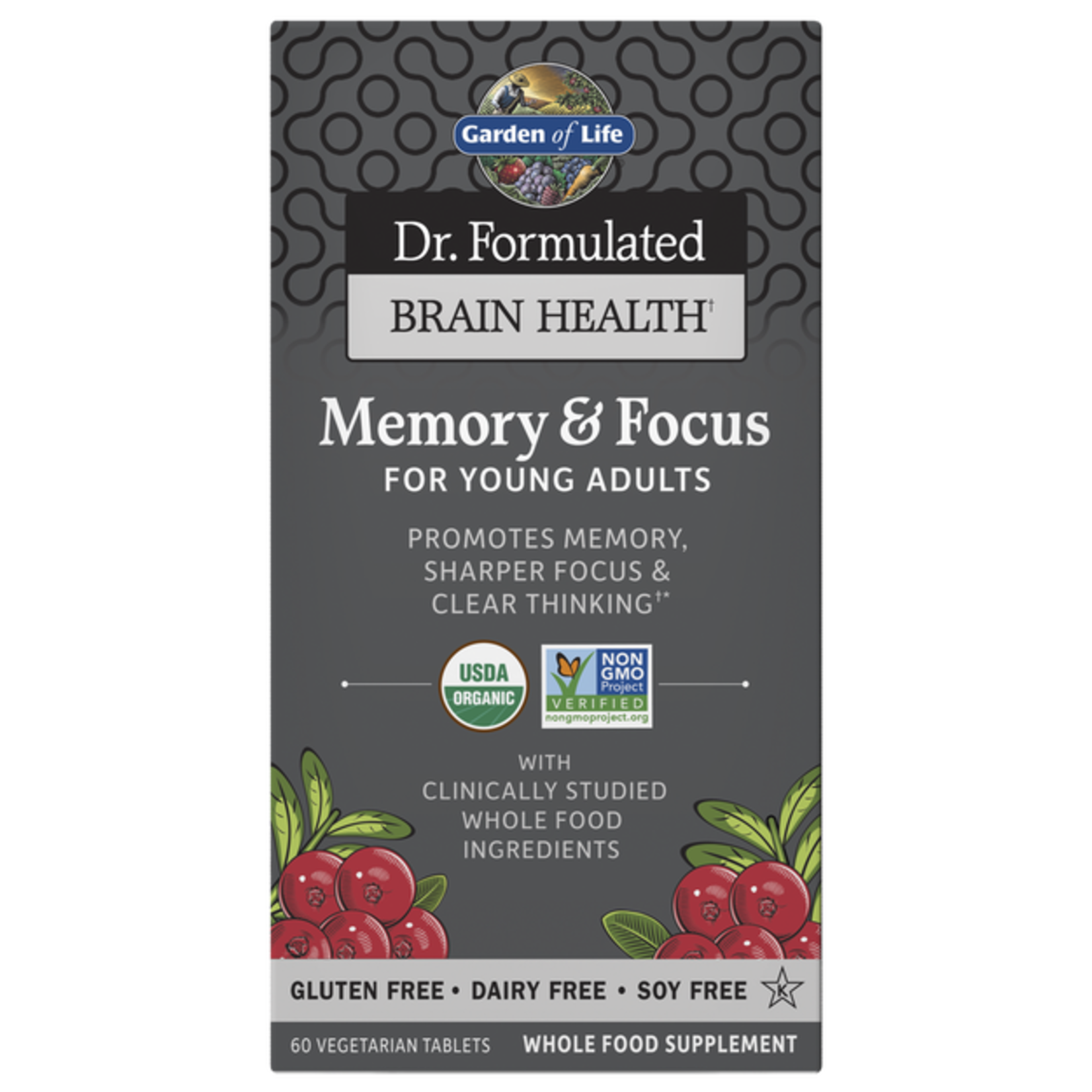 Garden of Life Garden of Life - Dr. Formulated Brain Health Memory & Focus - 60 Tablets