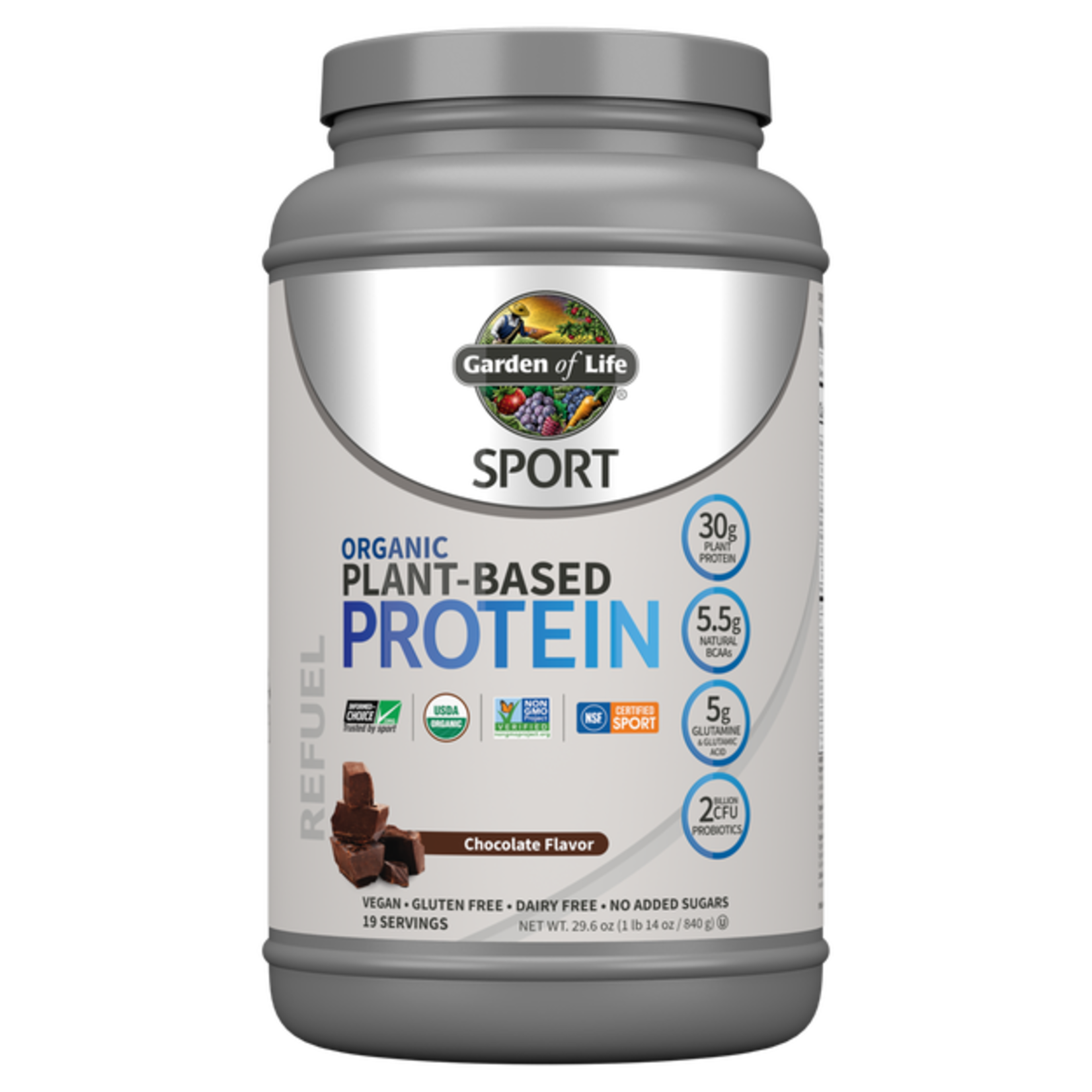 Garden of Life Garden of Life - Sport Organic Plant Based Protein Chocolate - 840 g