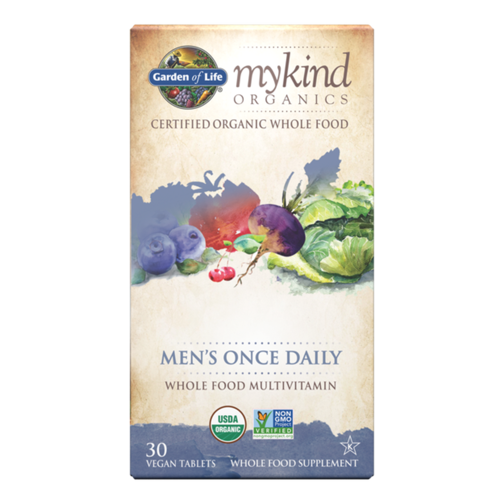 Garden of Life Garden of Life - Mykind Organics Men's Once Daily Multivitamin - 30 Tablets